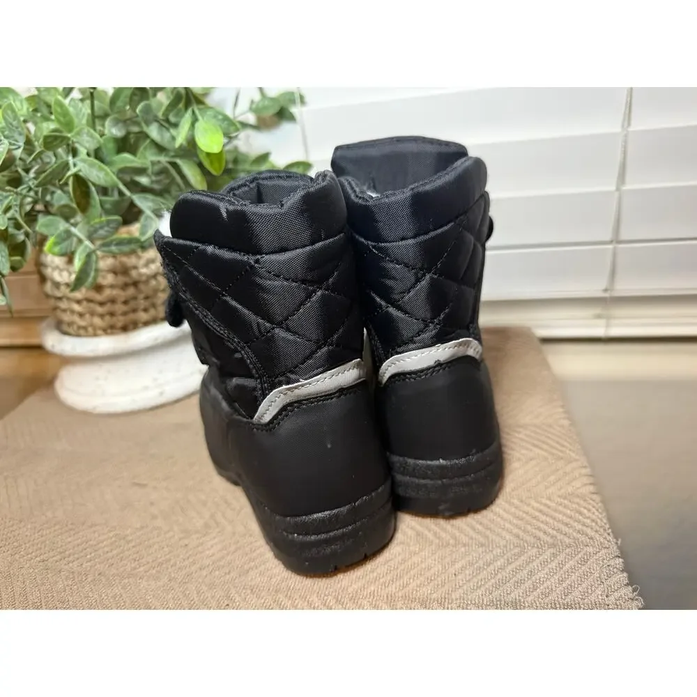 Toddler Snow Winter Boots Black Waterproof Size UK 27 US 9/9.5